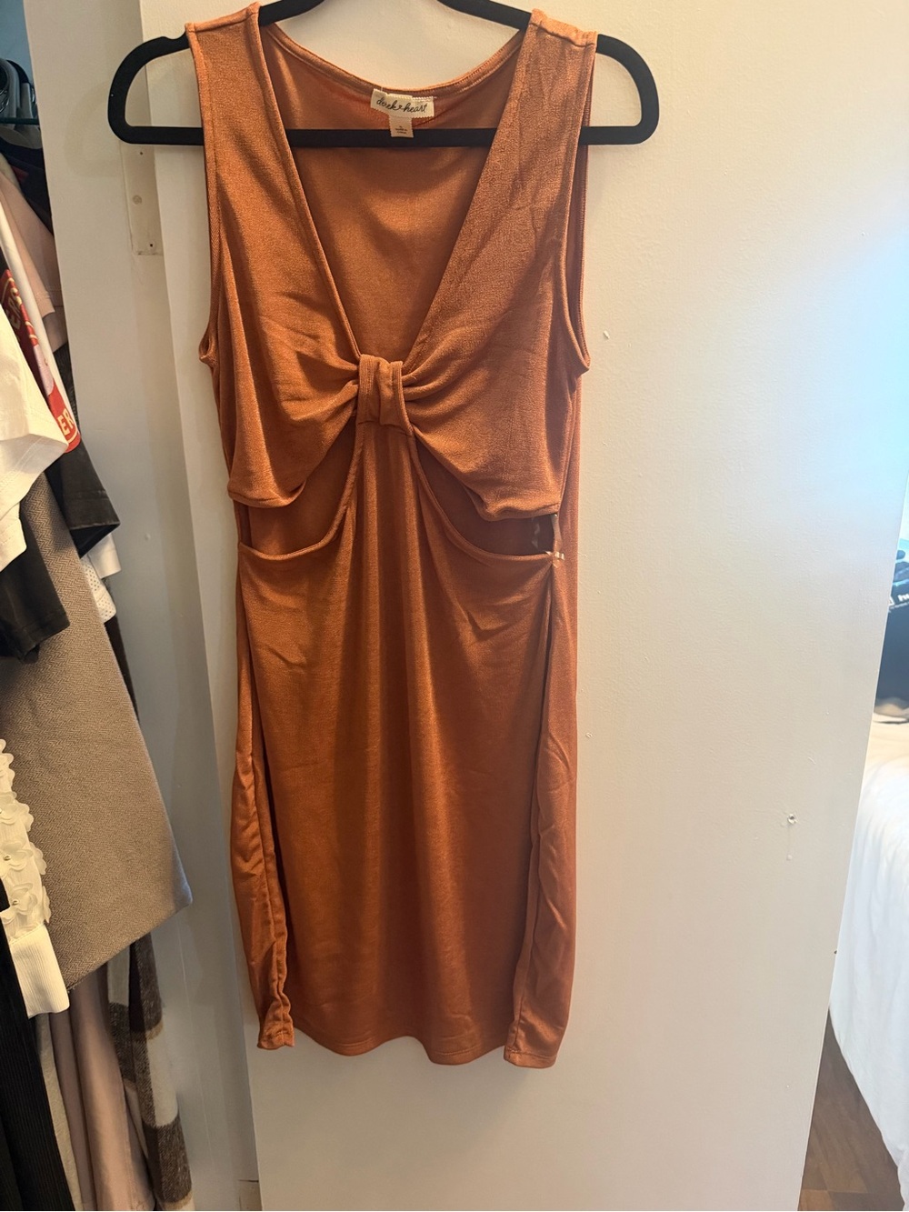 Derek Heart Copper-Toned Knit Top